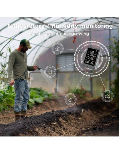 Monitor de Calidad del Aire PinoTec AK3 5-en-1 CO2 Temperatura