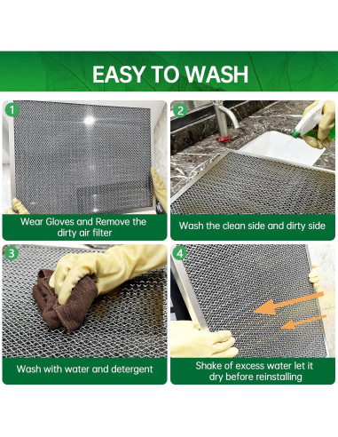 Filtro de Aire Electroestático MAXTBEE 16x20x1 Reutilizable MERV 8