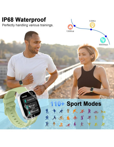 Reloj Inteligente UAUE T60 1.91" HD Resistente al Agua