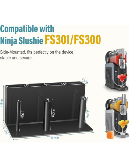 Soporte Organizador 3-en-1 para Tazas y Pajitas Ninja Slushie