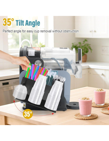 Soporte Organizador 3-en-1 para Tazas y Pajitas Ninja Slushie