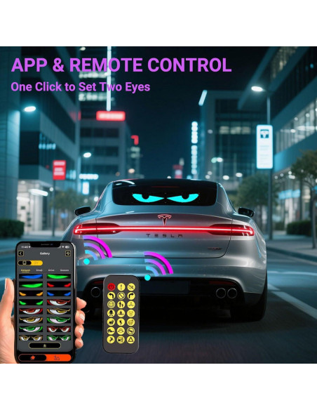 Ojos LED Asmila para Parabrisas de Camión 60x12 cm Multicolor