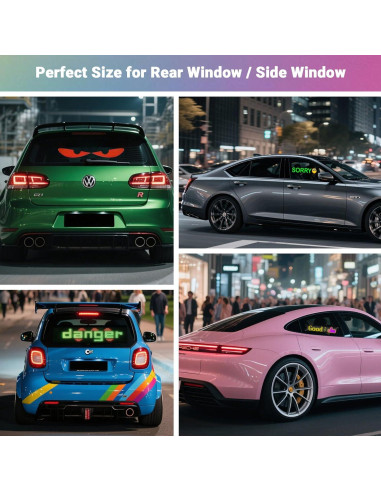 Ojos LED Asmila para Parabrisas de Camión 60x12 cm Multicolor