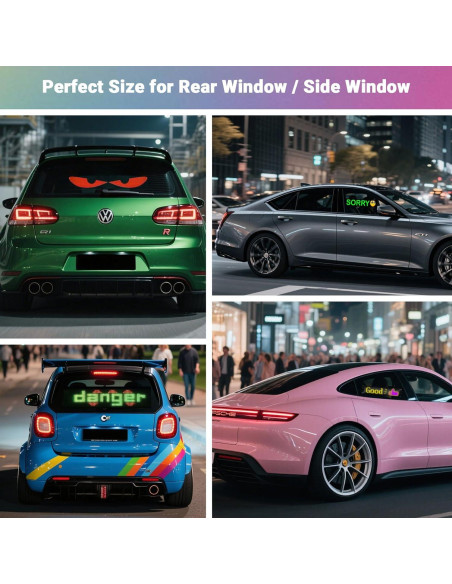 Ojos LED Asmila para Parabrisas de Camión 60x12 cm Multicolor