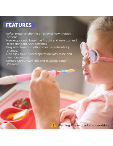 Set de Terapia Sensorial Oral TalkTools - 7 Puntas Sensi Rosa