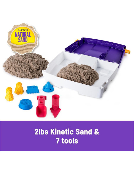 Caja de Arena Plegable Arena Cinética 0.91 kg con 7 Moldes
