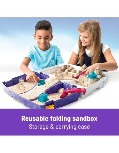 Caja de Arena Plegable Arena Cinética 0.91 kg con 7 Moldes