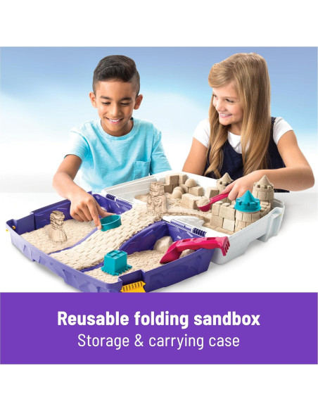 Caja de Arena Plegable Arena Cinética 0.91 kg con 7 Moldes