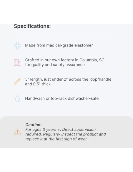 ARK Agarrador Masticable Sensorial Grado Médico Magenta 12.7x5.1cm
