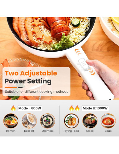 Olla Eléctrica Zorpupoa 3L Antiadherente con Vaporera y Doble Potencia