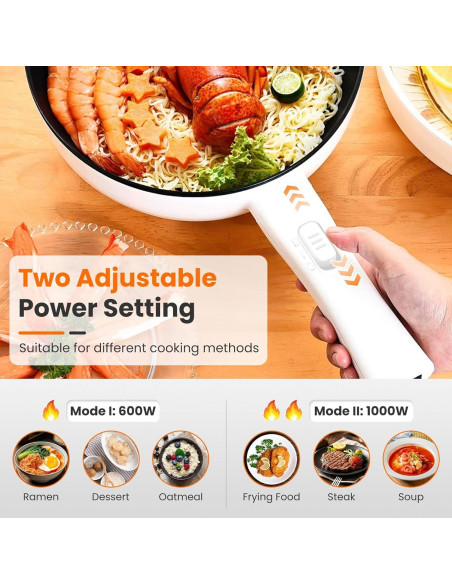 Olla Eléctrica Zorpupoa 3L Antiadherente con Vaporera y Doble Potencia