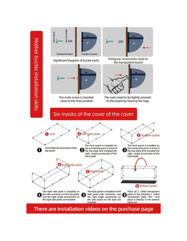 Caja de exhibición acrílica Scoparius 30.48x30.48x40.64 cm