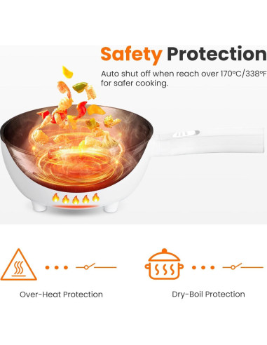 Olla Eléctrica Zorpupoa 3L Antiadherente con Vaporera y Doble Potencia