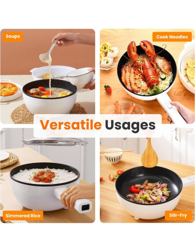 Olla Eléctrica Zorpupoa 3L Antiadherente con Vaporera y Doble Potencia