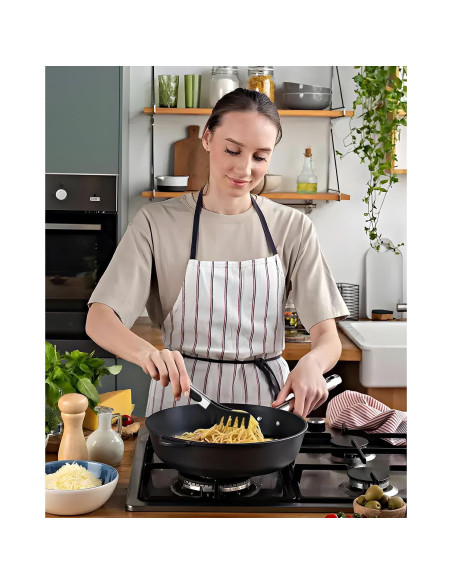 Cuchara y Pinzas para Pasta DaiRen Kitchen Silicona Negra