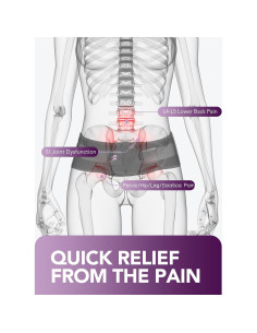 Cinturón Sacroilíaco Fitomo Grande Violeta Alivio Dolor Espalda 2