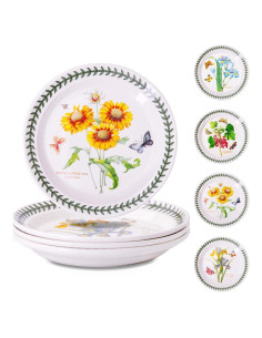 Juego de 4 Platos de Cerámica KXZ 21.6 cm Floral Microondas