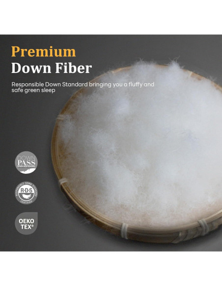 Edredón de Plumas MAXICOZY King Blanco, Suave y Transpirable