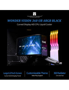 Enfriador Líquido AIO Thermalright Wonder Vision 360 ARGB Negro 2