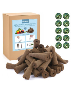 Esponjas de Crecimiento Hidropónico TISOHUGO 100 Unidades