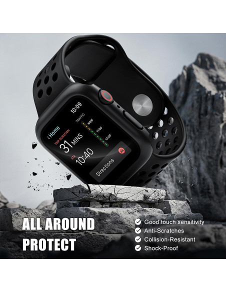 Funda protectora para Apple Watch 45mm Foamia - Negro
