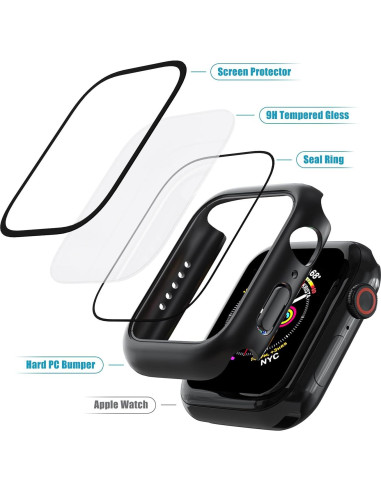 Funda protectora para Apple Watch 45mm Foamia - Negro