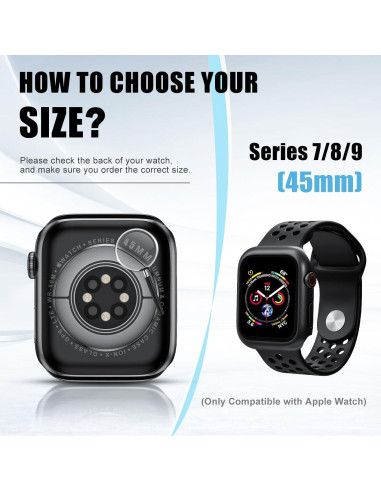 Funda protectora para Apple Watch 45mm Foamia - Negro