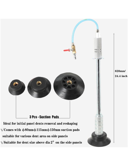 Extractor de Abolladuras Neumático EODSAD Kit 3 Piezas 1.36kg
