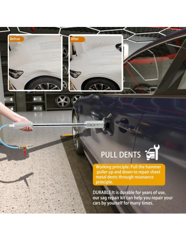Extractor de Abolladuras Neumático EODSAD Kit 3 Piezas 1.36kg