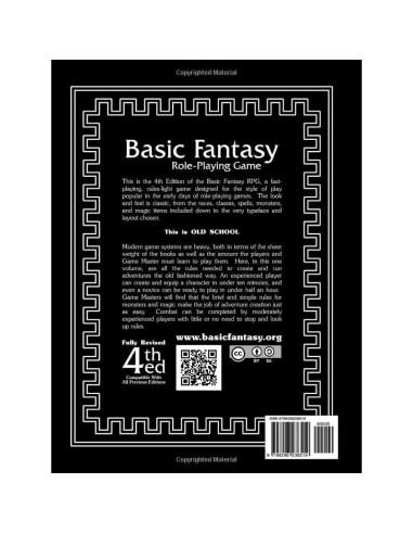 20th Anniversary Basic Fantasy RPG Core Rules 4thEd