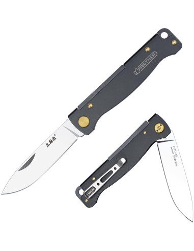 Cuchillo Plegable Sanrenmu PT711 16.8cm Acero 12C27 Negro