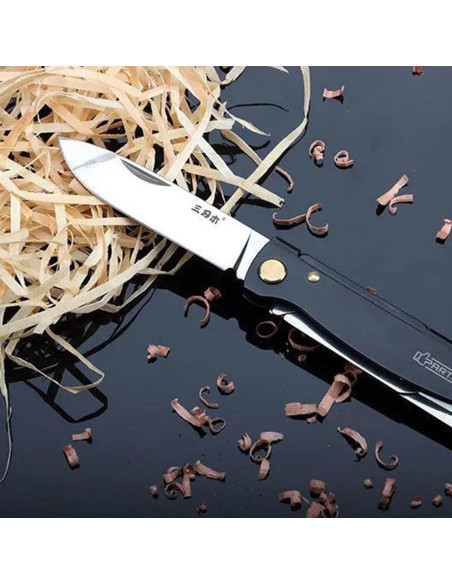 Cuchillo Plegable Sanrenmu PT711 16.8cm Acero 12C27 Negro