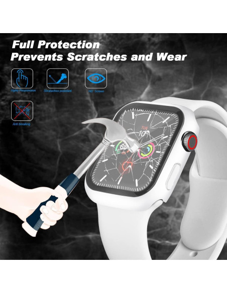 Carcasa Dura HANKN para Apple Watch 44mm - Protector Vidrio Templado