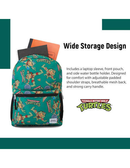 Mochila escolar Tortugas Ninja TMNT - Verde - 20L