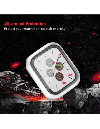 Carcasa Dura HANKN para Apple Watch 44mm - Protector Vidrio Templado