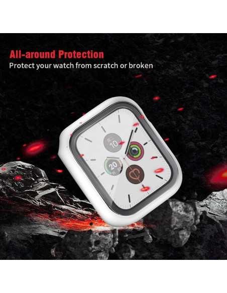 Carcasa Dura HANKN para Apple Watch 44mm - Protector Vidrio Templado