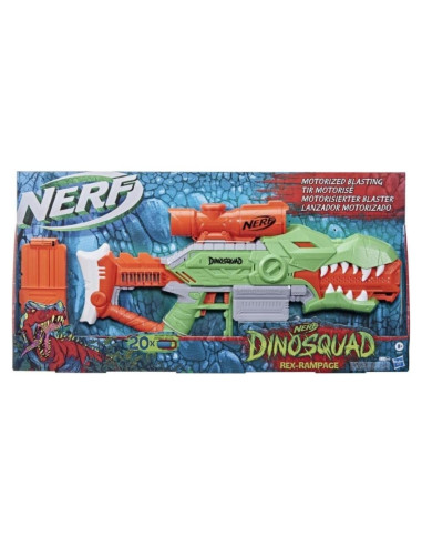 Blaster Nerf DinoSquad Rex-Rampage Motorizado 20 Dardos