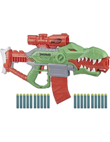 Blaster Nerf DinoSquad Rex-Rampage Motorizado 20 Dardos