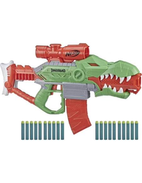 Blaster Nerf DinoSquad Rex-Rampage Motorizado 20 Dardos
