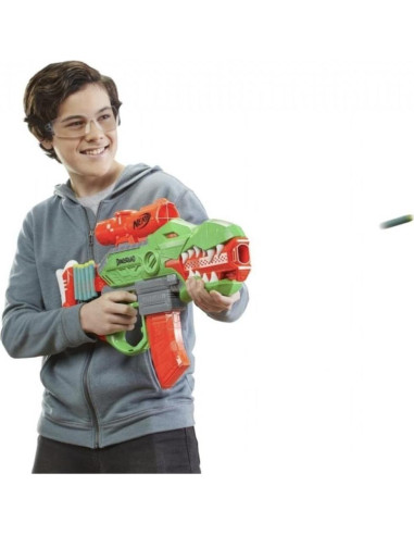 Blaster Nerf DinoSquad Rex-Rampage Motorizado 20 Dardos