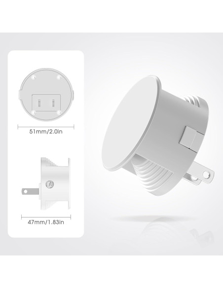 Luz Nocturna Ajustable Briignite 3 Niveles 1W Blanco