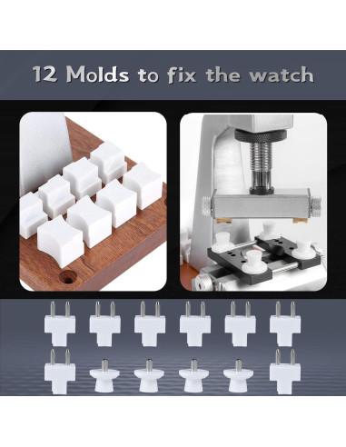 Abridor de Reloj Boaieirsa 5700 con 12 Mordazas y Base de Metal