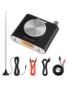 Receptor de Radio FM Facmogu Si4730 con Antena de 10m y Salida 3.5mm