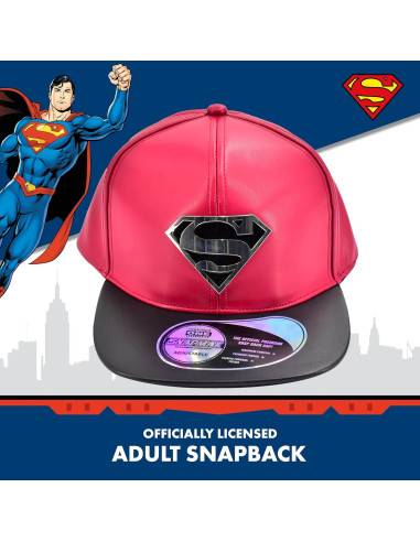 Gorra Snapback Superman DC Comics Unisex Ajustable Roja