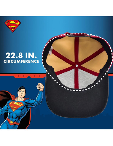 Gorra Snapback Superman DC Comics Unisex Ajustable Roja