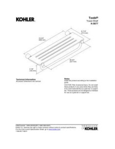 Estante de Baño KOHLER Toobi Cromo Pulido 68.6x29.9 cm 2