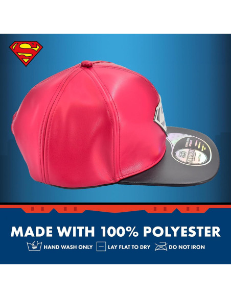 Gorra Snapback Superman DC Comics Unisex Ajustable Roja