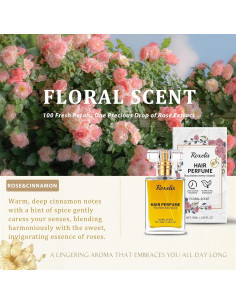 Bruma para Cabello Hidratante Floral 1.7 oz - Notas de Rosa y Canela 2