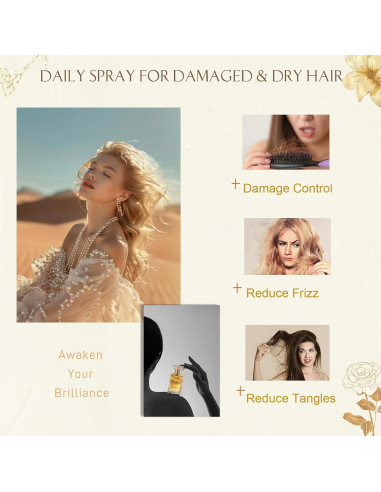 Bruma para Cabello Hidratante Floral 1.7 oz - Notas de Rosa y Canela