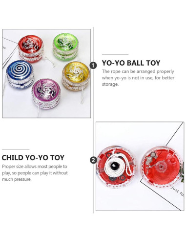 Yo-Yo Iluminado Profesional Amosfun 5 Piezas para Niños